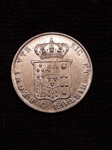 NAPOLI 1857 argento - 120 Grana - Ferdinando II - Foto 2 di 2