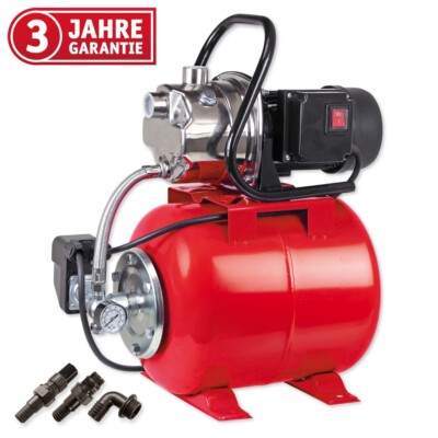 WALTER Edelstahl Hauswasserwerk 1200W, Gartenpumpe, Pumpe, Hauswasserversorgung