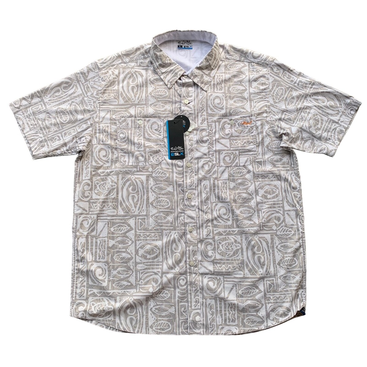 【U LAN】Salted Truck Vintage Over Short Sleeve Tee Salt Life Mens First Light Short Sleeve Classic Fit Shirt