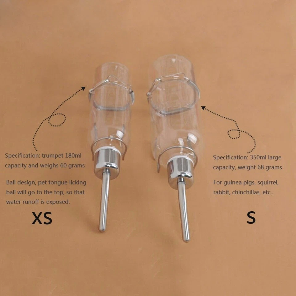 Garrafa alimentadora de água para hamster coelhos pequenos animais de estimação pendurada gêiser bebedor - Imagem 3 de 4