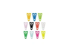 Advantus PC0300 Paper Clips, Plastic, Medium Size, Assorted Colors, 500/Box