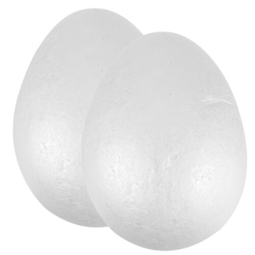 2pcs DIY Egg Polystyrene Balls Chicken Egg Toy White Foam Eggs