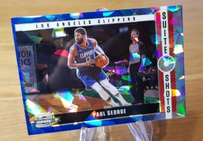 2020-21 Panini Contenders Optic - Paul George -#4 - Suite Shots blue Cracked Ice