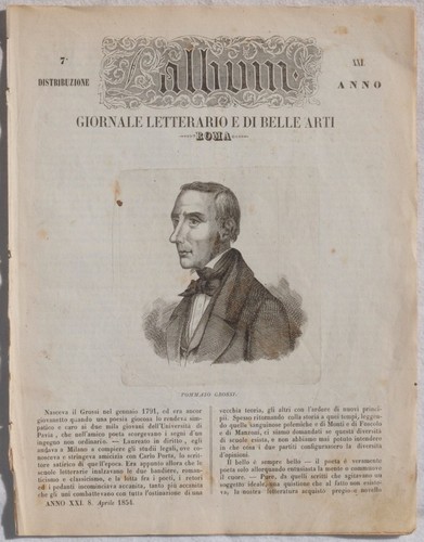 ALBUM DI ROME 1854 GROSSI GIOVANNI EROLI NARNI TERNI