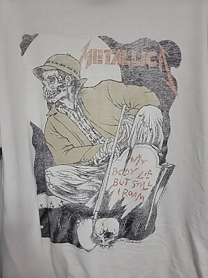 LLICA vintage PUSHEAD tシャツ giant XL Vintage Metallica Pushead Still I Roam Giant Metal Band Tee Size
