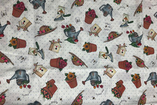 Daisy kingdom Keeping Beesy Allover Garden Flower Fabric By Yard x 44" Cotton