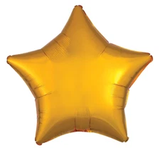 Balloons Gold S 19" Gold Star Foil Helium Balloon