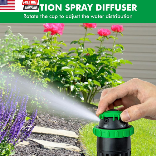 Gear Drive Sprinkler with Metal Spike Base, 5-Pattern Heavy Duty Gardening Water - Picture 8 of 8