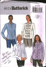 4023 Vintage Butterick SEWING Pattern Misses Fitted Front Buttoned Shirt Blouse