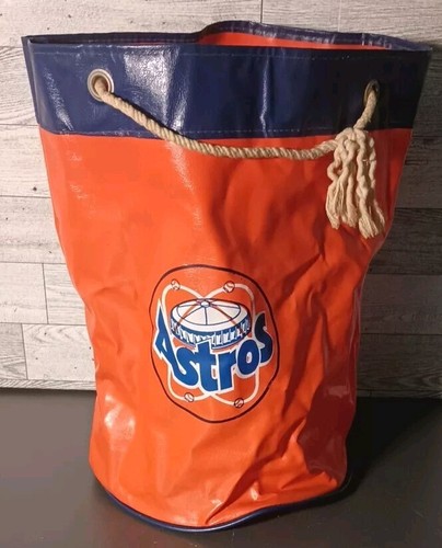 Vtg Houston Astros Astrodome Cinch Bag MLB Orange Baseball Souvenir Space City - Picture 3 of 6