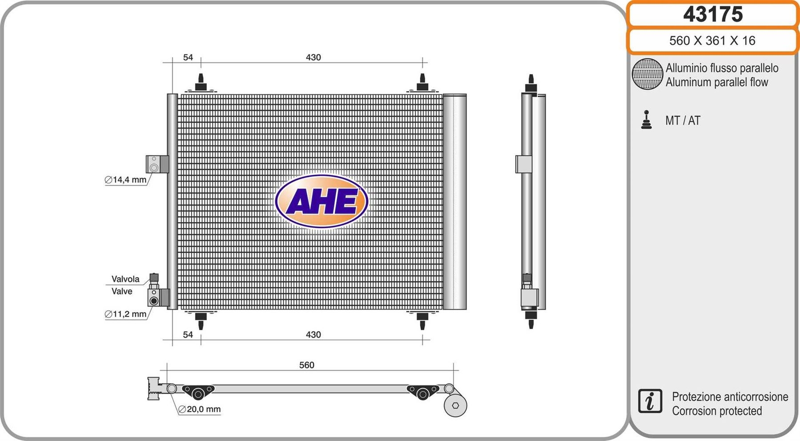 Condenseur de climatisation Peugeot 407 2.0 HDi 135 et 1.6 HDi radiateur clim