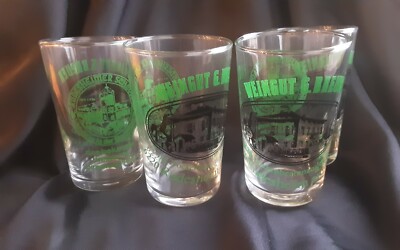 4 SET WEINGUT GEORG BREUER VINTAGE WINE TASTING GLASS GERMANY SOUVENIR SHOTGLASS