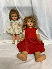 2 bambole anni 50/60, una a marca "Bella" e altra anonima, vestiti originali