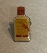 Vintage WILD TURKEY Austin Nichols Whiskey 1" Metal Liquor Bottle Pin Back Lapel