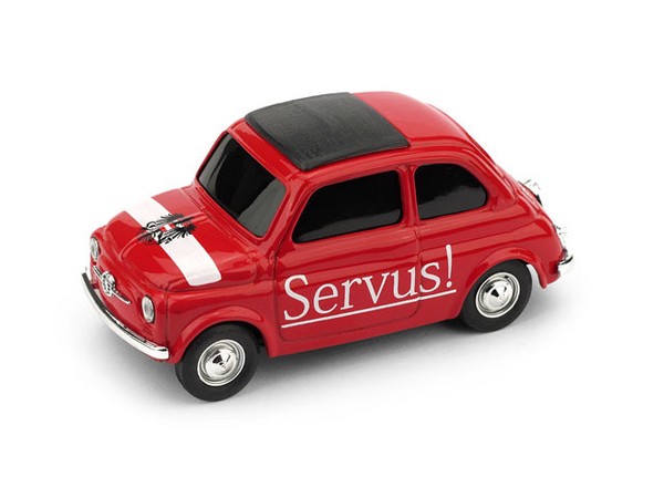 "Fiat 500 Brums ÖSterreich Servus! Grais Von !\" 1:43 Modell Brumm"-image