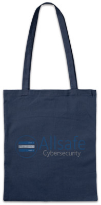 ALLSAFE CYBERSECURITY Stofftasche Einkaufstasche Hacker Mr. Firmenlogo Robot