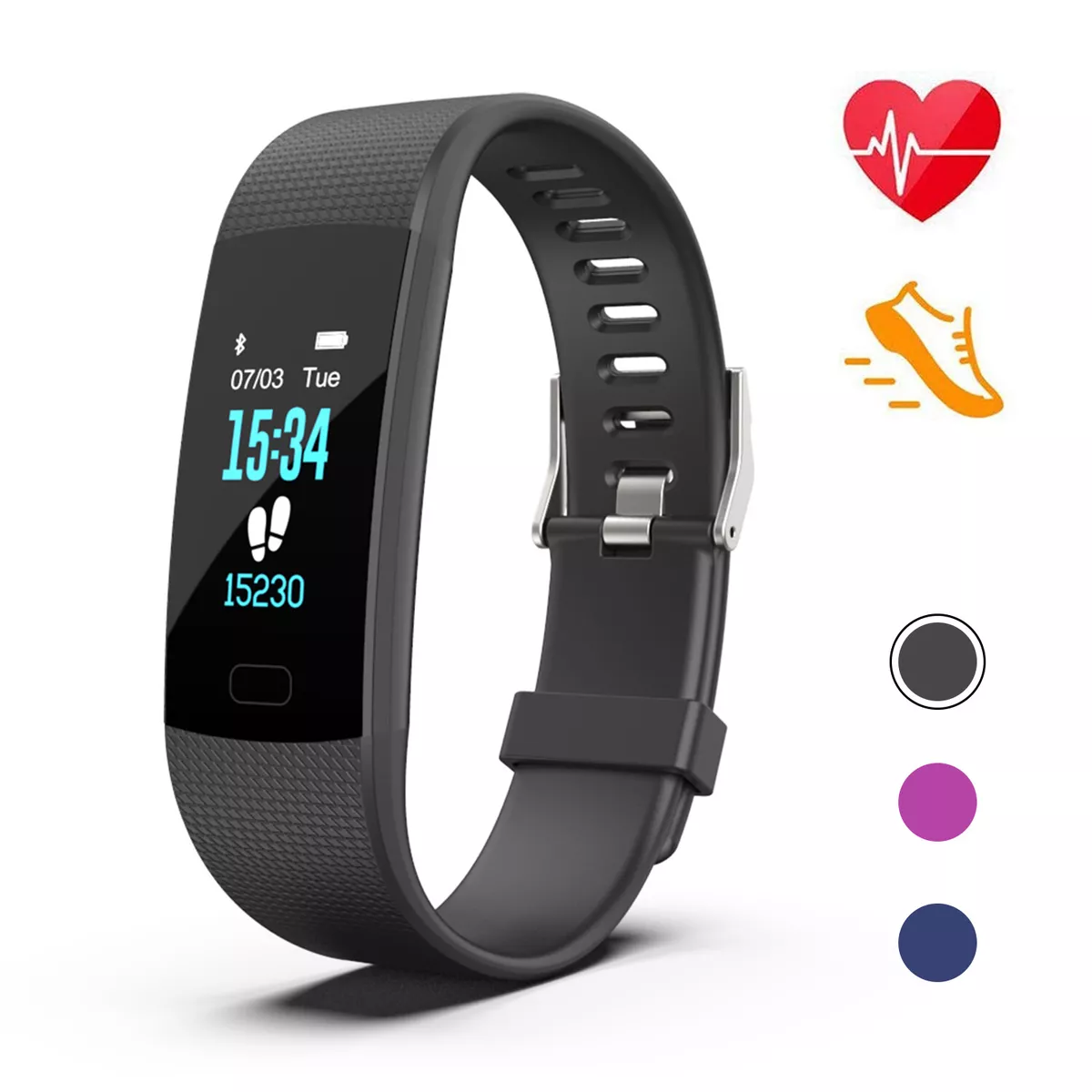 Fitness Tracker Smart Watch Bracelet Wristband Fitbit Style Activity  Monitor