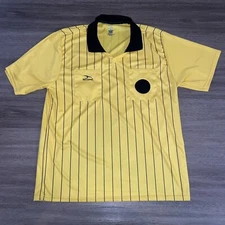 Score Soccer REFEREE JERSEY Shirt Yellow & Black Short Sleeve XXL EUC