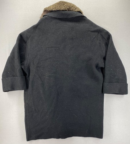 Vintage Women’s Hilary Radley Short Sleeved Coat Wool Jacket Sz 4 Woolmark Black - Picture 2 of 20