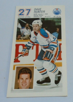 Edmonton Oilers Dave Hunter # 27 player photo 9x4 | eBay