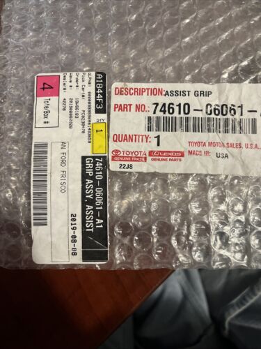 GENUINE TOYOTA AVALON SIENNA TUNDRA FRONT INTERIOR GRAB HANDLE 74610-06061-A1