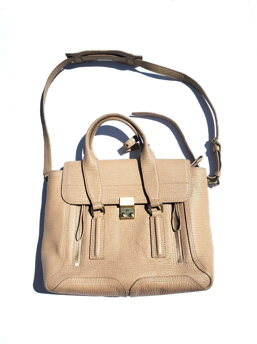 3.1 Phillip Lim Light Beige Cream Pashli Leather Top Handle 