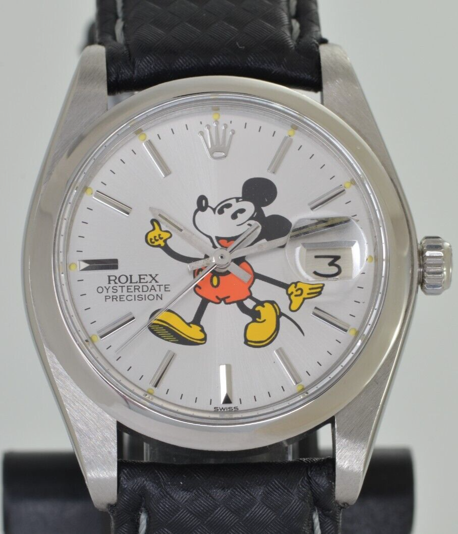 Rolex 6694 Mickey Mouse Dial OysterDate 34mm Manual Watch