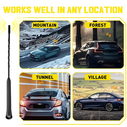 13" inch Antenna Mast Black Power Radio AM/FM for TOYOTA COROLLA 2003-2008 New - Picture 2 of 10
