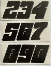 Matte Black W/ Black Outline Dark Grey Shadow #’s 2-9,0 R/c Box L1