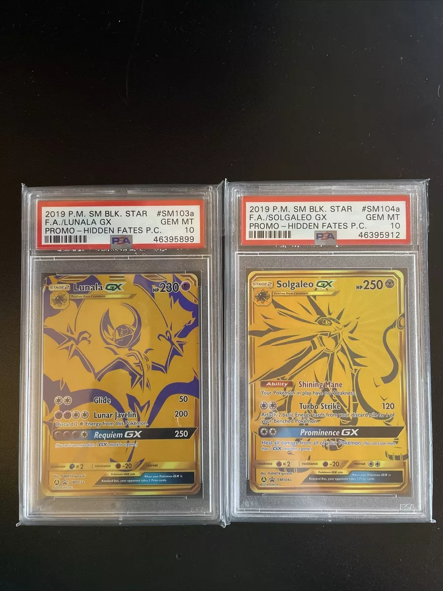 Pokemon TCG - Lunala GX SM103a & Solgaleo GX SM104a Hidden Fates