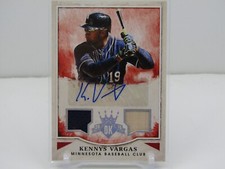 KENNYS VARGAS 2015 DIAMOND KINGS DUAL RELIC AUTOGRAPH AUTO! #048/299!