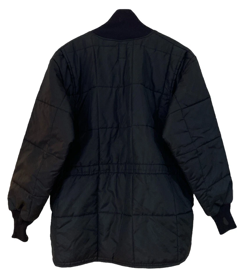 Bob Allen Black Puffer Quilted w/Black Suede Shooting Jacket MADE IN USA Size XL - Image 3 of 4
