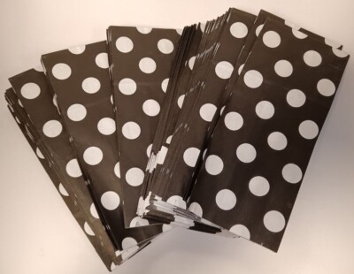Black / White Spotty Pick n Mix Bags PACK OF 93 Childrens Birthday Party Favour