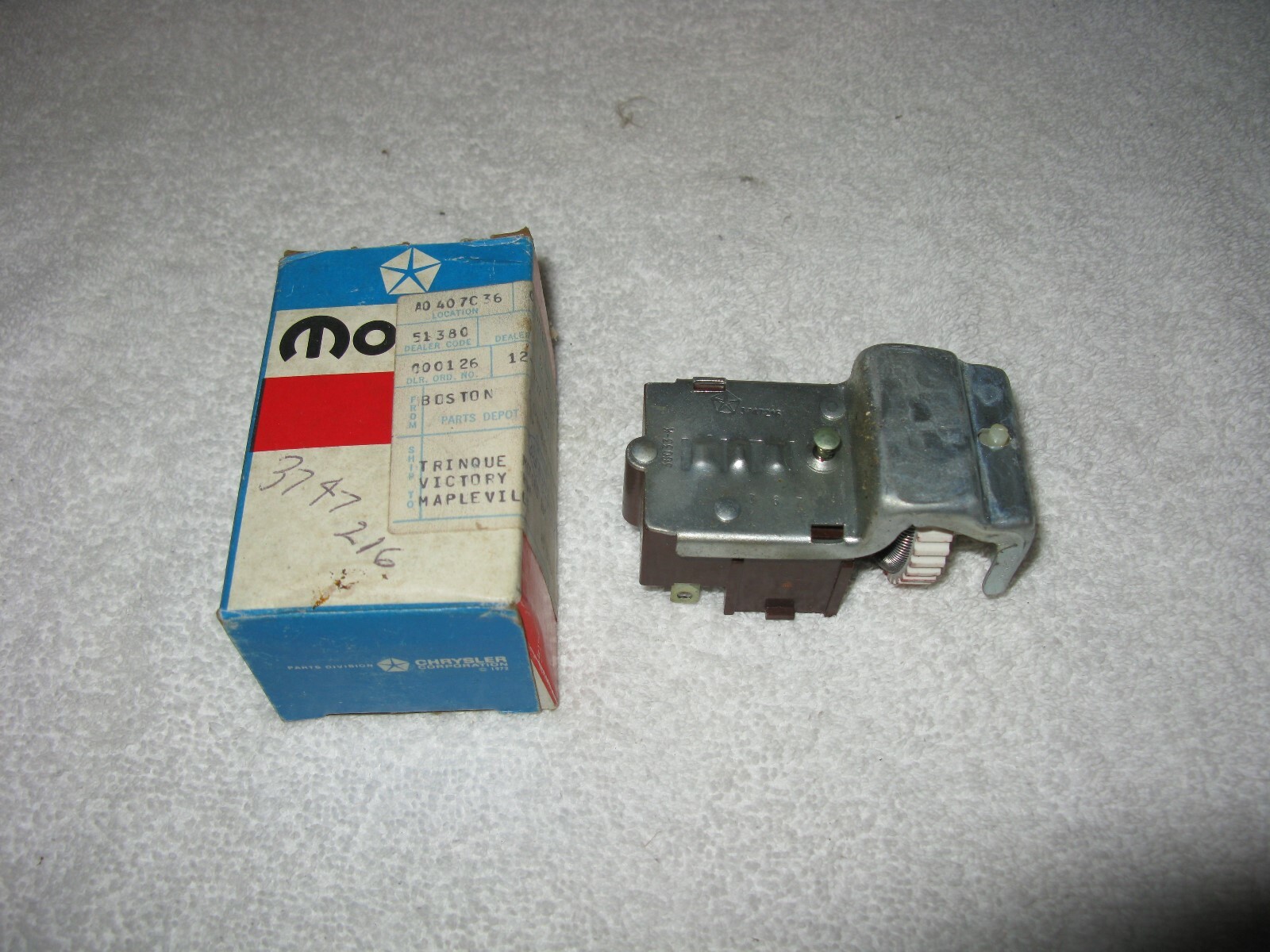 NOS Mopar 197677 FBody Headlight Switch eBay