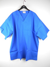 NEW ALLSTAR MEN'S UNISEX V-NECK CARGO SCRUB SET DRAWSTRING PANT-ROYAL BLUE-2XL