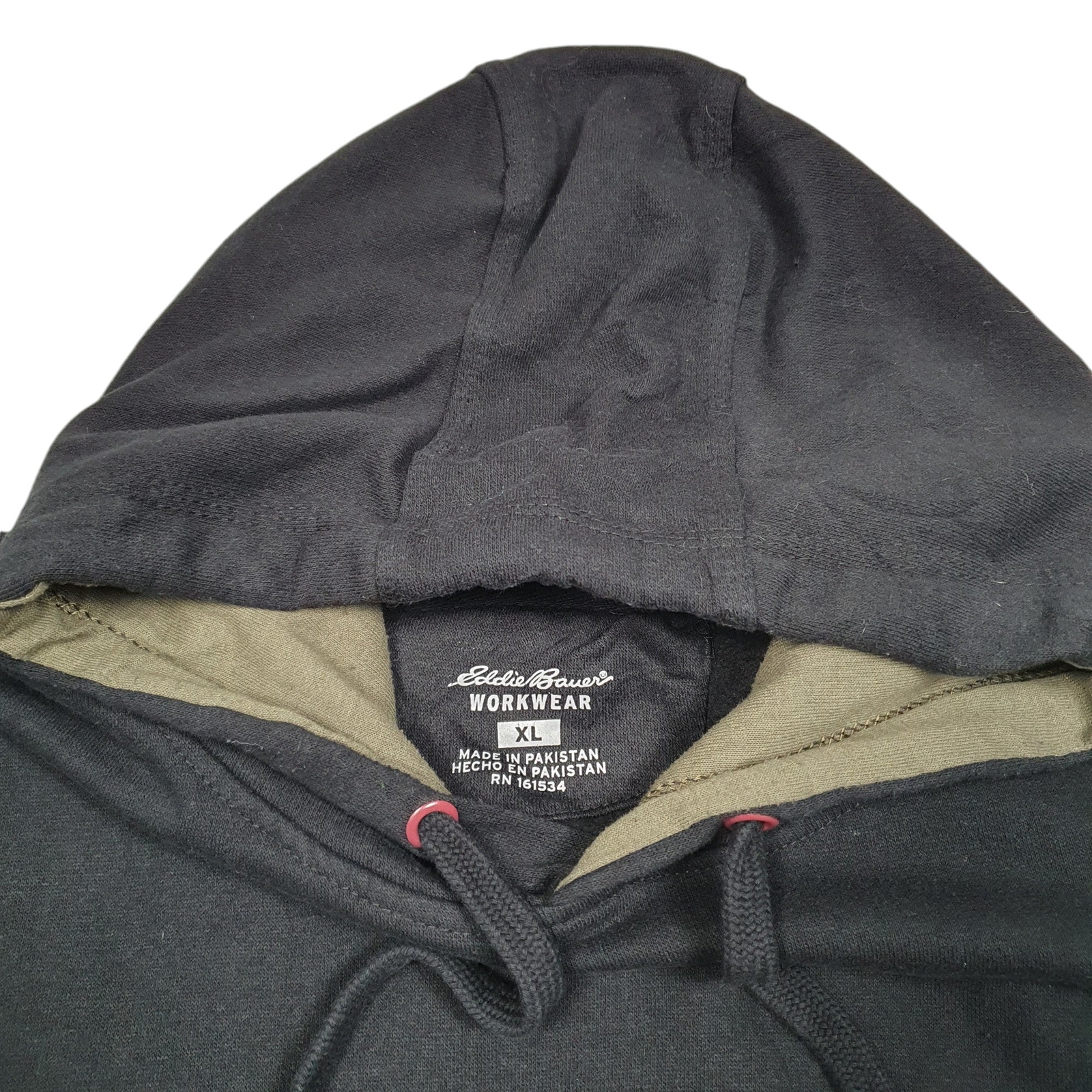 EDDIE BAUER Hoodie Workwear Script Jumper Sweatshirt Mens XL image 2