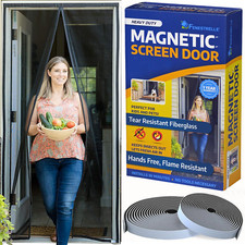 Fenestrelle Magnetic Screen Door for Standard, French  Sliding Door, Large Pet
