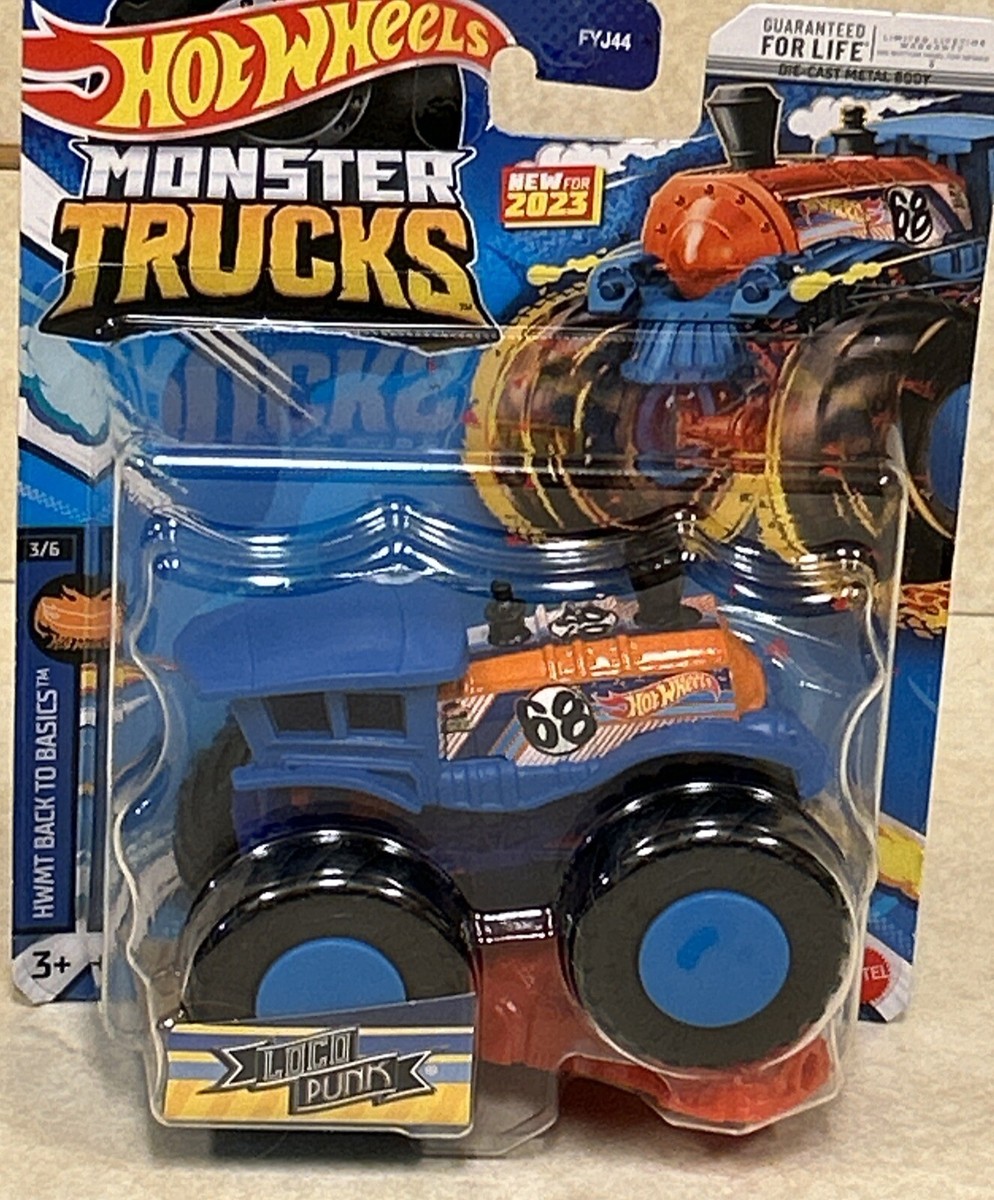NEW 2023 Hot Wheels Monster Trucks Blue Loco Punk Back To Basics 3/6