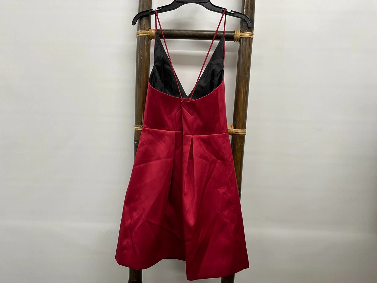 Topshop red shop satin dress