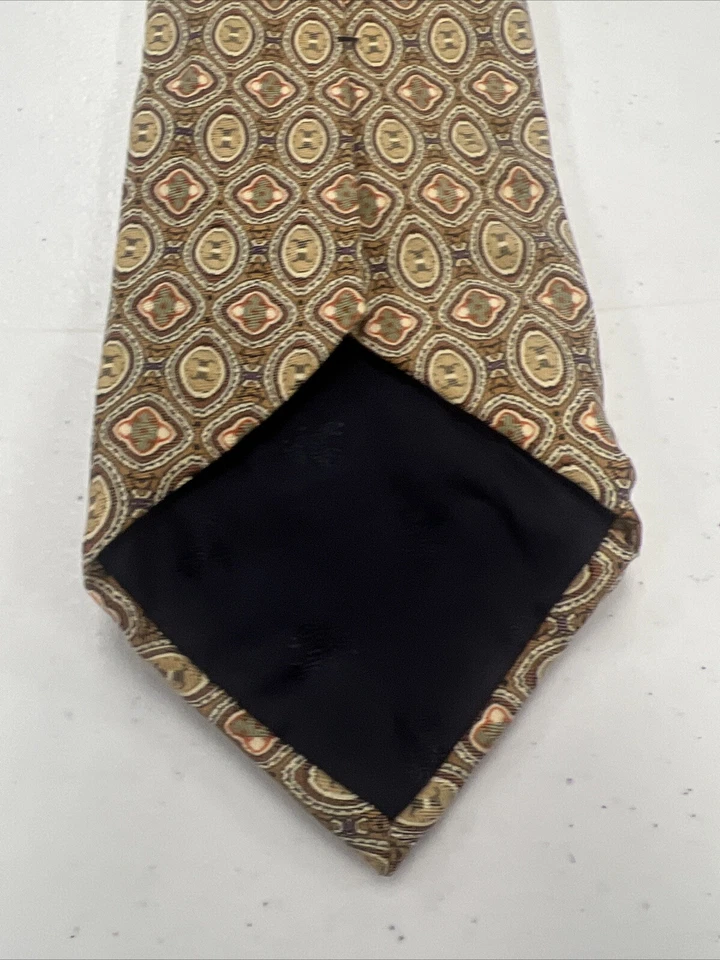 Corbata Brooks Brothers EE. UU. Para hombres Beige Geométrica Seda $138 Foto 3 de 4