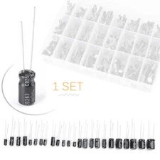 500pcs 0.1uF-1000uF Mixed 24 values Electrolytic Capacitors Assortment Kit Set