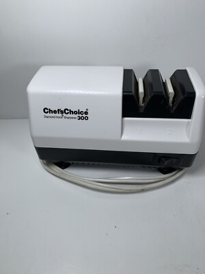 Chef's Choice Electric Knife Sharpener Model 300 Small  Kitchen Appliance White