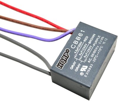 Capacitor for Harbor Breeze Ceiling Fan 4.5uf+5uf+6uf 5-Wire CBB61 Replacement