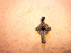 Onyx cross necklace pendant 925 sterling silver and