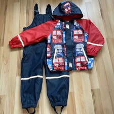 Lupilu Regenanzug Gr.110/116 Regenhose Regenjacke TOP 4-6 Jahre TOP 🚎 Blau Rot
