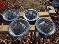 1974 1979 Ford Torino Ltd Mustang Fairlane Mercury 14 Wire Hubcaps Set 1977 76