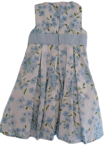 GYMBOREE Girl's Blue, Green & White Floral Sleeveless Lined Sundress - Size 6 - Picture 2 of 5