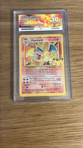ACE 10 CHARIZARD 4/102 | Celebrations ACE (Perfect Subgrades) Pokemon Slab