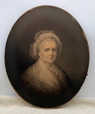 E.C. Middleton 1861 Warranted Oil Color Portrait Martha Washington