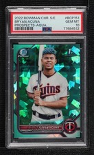 2022 Bowman Chrome Sapphire Edition Prospects Aqua 97/99 Bryan Acuna PSA 10 2l4